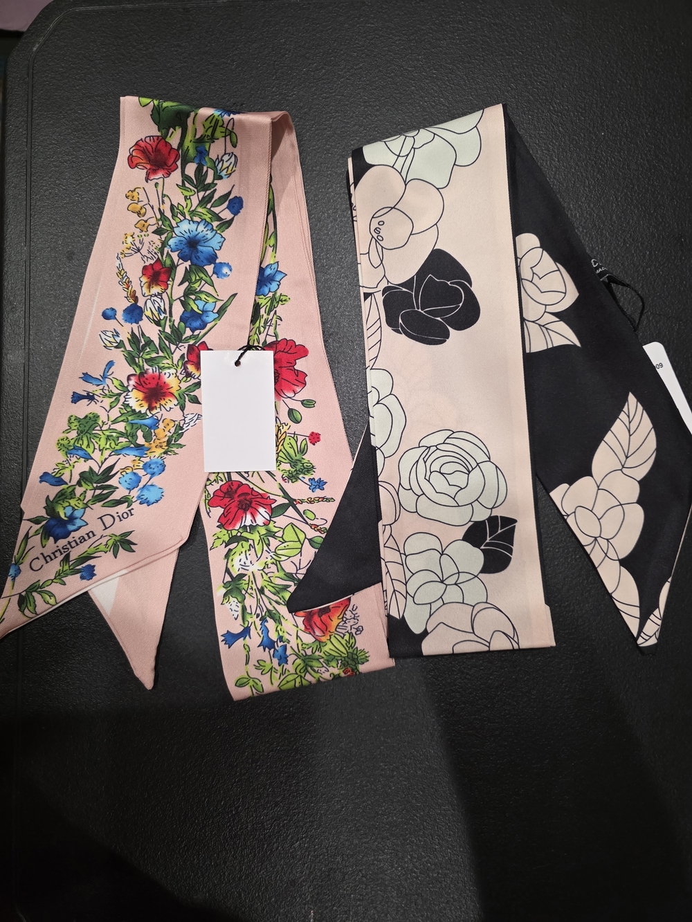 Pink Floral Silk Scarf Set - Designer-Inspired Twillies